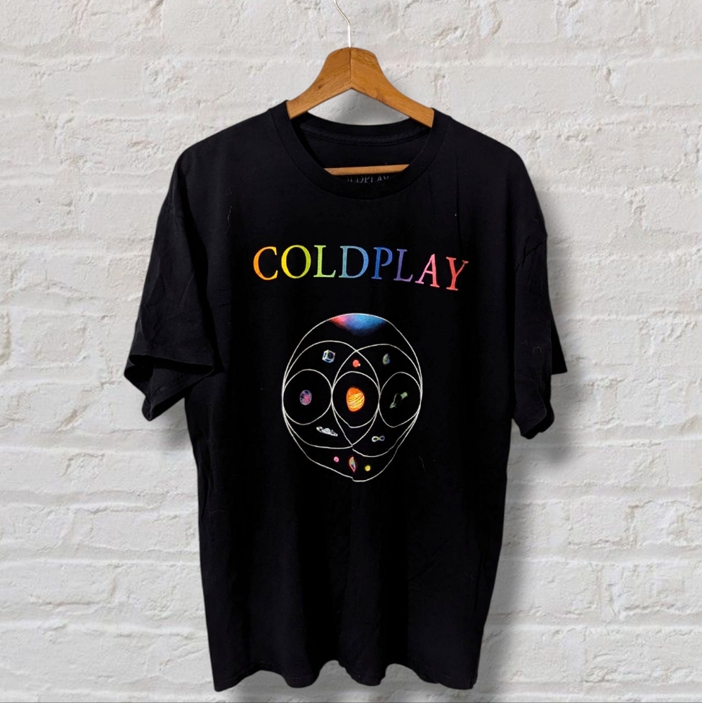Coldplay Music Of The Spheres 22' Black Graphic T-Shirt Size XL